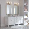 Progress Lighting Estrada 22.37 in. Three-Light Brushed Gold Vanity Light with Opal Glass Shade
