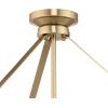 Progress Lighting Lieon Collection Three-Light Large Semi-Flush Convertible Light with White Glass Shade