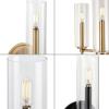 Progress Lighting Linen Fabric Accessory Shade, Elara Collection, Indoor, P860059-000, No Finish(Clear)
