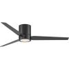 Progress Lighting P2588-2830K Braden Mid-Century Modern Integrated LED Indoor Ceiling Fan Satin White with Light Kit and White Opal Shade(Matte Black)