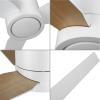 Progress Lighting P2588-2830K Braden Mid-Century Modern Integrated LED Indoor Ceiling Fan Satin White with Light Kit and White Opal Shade(Satin White)