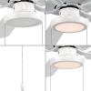 Progress Lighting P260002-028-30 AirPro 1-Light Transitional Integrated LED Edgelit Ceiling Fan Light Kit Satin White with Opal Shade