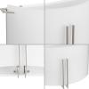 Progress Lighting P710118-009 Modern Glass Sconce 12 in. Two-Light Brushed Nickel Wall Sconce with Etched Glass Shade