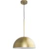 Progress Lighting Perimeter Collection One-Light Brushed Gold Mid-Century Modern Pendant with Metal Shade (P500379-191)(Brushed Gold)