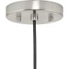 Progress Lighting Perimeter Collection One-Light Brushed Gold Mid-Century Modern Pendant with Metal Shade (P500379-191)(Brushed Nickel)