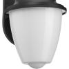 Progress Lighting Polycarbonate Outdoor 1-Light White Acrylic Shade Traditional Outdoor Wall Lantern Light Textured Black(Black)