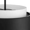 Progress Lighting Silva Collection Three-Light Matte Black White Linen Shade Pendant (P500399-31M)
