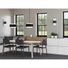Progress Lighting Silva Collection Three-Light Matte Black White Linen Shade Pendant (P500399-31M)