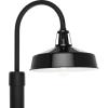 Progress Lighting Cedar Springs Collection One-Light Gloss Black Metal Shade Farmhouse Outdoor Post Lantern (P540103-031)(Gloss Black)
