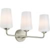 Progress Lighting Celino Collection Three-Light Vanity Light with White Glass Shades