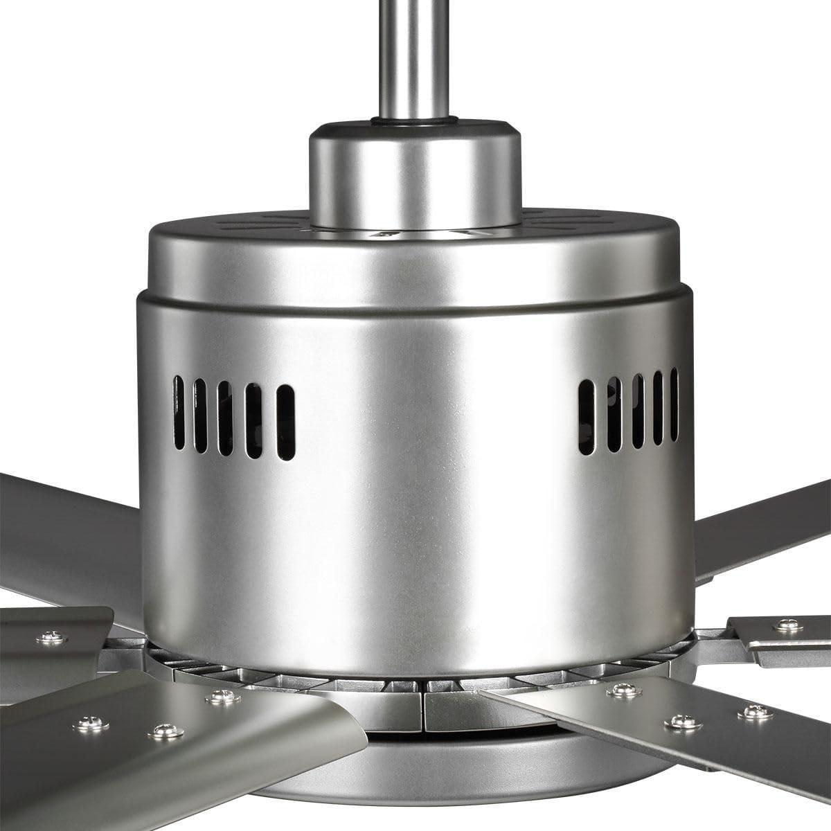 image:imageProgress Lighting P250018152 Dual Mount Ceiling Fan IndoorOutdoor Nickel with Wall Control 96InchNickel