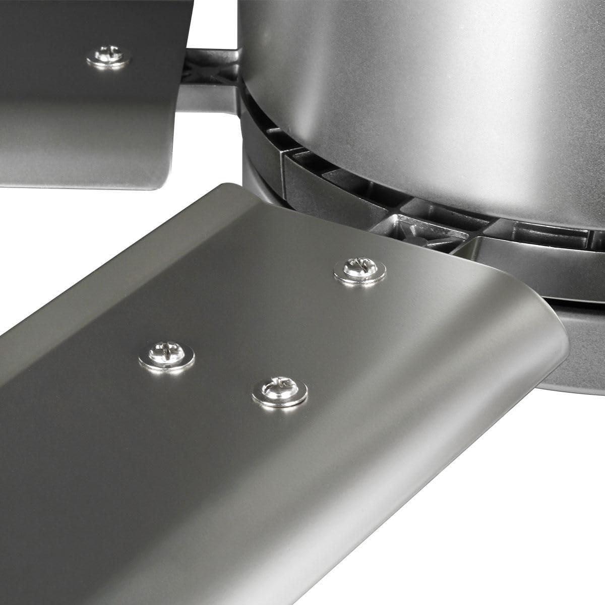 image:imageProgress Lighting P250018152 Dual Mount Ceiling Fan IndoorOutdoor Nickel with Wall Control 96InchNickel