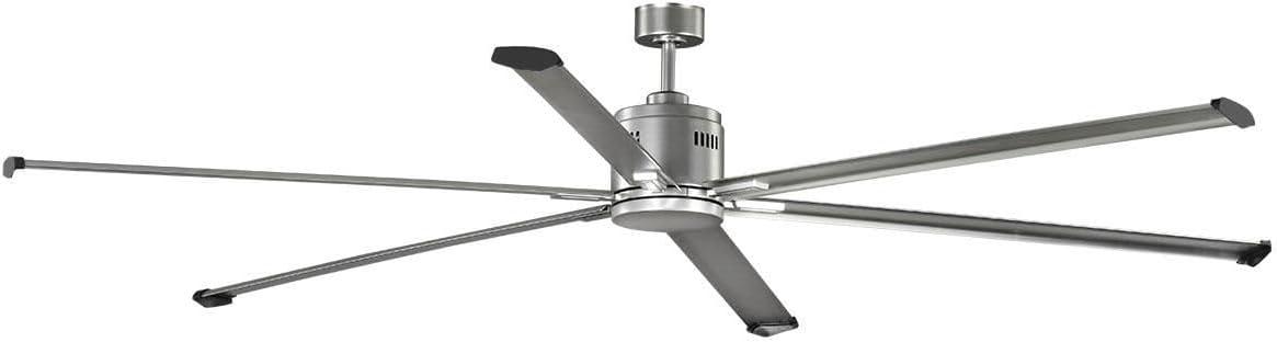 image:imageProgress Lighting P250018152 Dual Mount Ceiling Fan IndoorOutdoor Nickel with Wall Control 96InchNickel