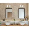 Replay Collection 2-Light Etched White Glass Modern Bath Vanity Light Brushed Nickel