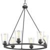 Progress Lighting Debut Collection 6-Light Farmhouse Chandelier Light Graphite(Black)