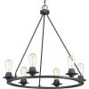 Progress Lighting Debut Collection 6-Light Farmhouse Chandelier Light Graphite(Black)