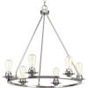 Progress Lighting Debut Collection 6-Light Farmhouse Chandelier Light Graphite(Brushed Nickel)