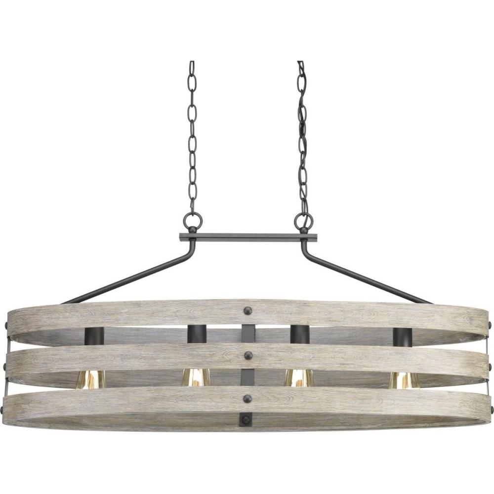 image:imageGulliver Collection 4Light Coastal Linear Chandelier Light GraphiteGraphite