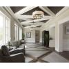 Cherish Collection 6-Light White Linen Shade Coastal Chandelier Light Antique Bronze(Bronze)