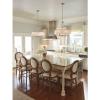 Cherish Collection 6-Light White Linen Shade Coastal Chandelier Light Antique Bronze(Nickel)