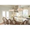 Cherish Collection 6-Light White Linen Shade Coastal Chandelier Light Antique Bronze(Nickel)