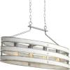 Gulliver Collection 4-Light Coastal Linear Chandelier Light Graphite(Gray)