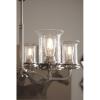Progress Lighting Winslett Collection 6-Light Clear Seeded Glass Coastal Chandelier Light Matte Black(Black)