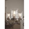 Progress Lighting Winslett Collection 6-Light Clear Seeded Glass Coastal Chandelier Light Matte Black(Nickel)