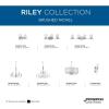 Riley Collection 3-Light Organza Shade New Traditional Pendant Light Brushed Nickel