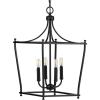 Progress Lighting Parkhurst Collection Brushed Bronze Four-Light Foyer(Black)