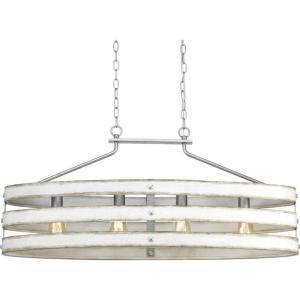 Gulliver Collection 4-Light Coastal Linear Chandelier Light Graphite(Gray)