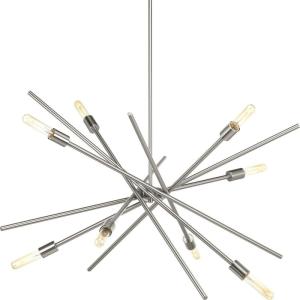 Progress Lighting Astra Collection Eight-Light Chandelier(Brushed Nickel)