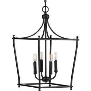 Progress Lighting Parkhurst Collection Brushed Bronze Four-Light Foyer(Black)