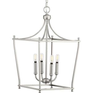 Progress Lighting Parkhurst Collection Brushed Bronze Four-Light Foyer(Nickel)