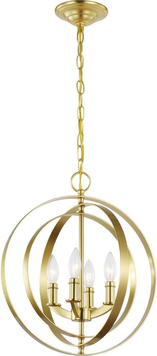 image:imageProgress Lighting Equinox Collection 4Light Satin Brass New Traditional Sphere Pendant Light