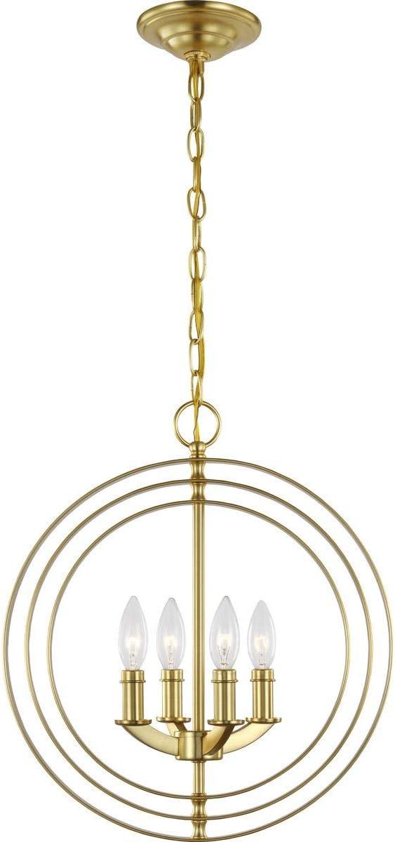 image:imageProgress Lighting Equinox Collection 4Light Satin Brass New Traditional Sphere Pendant Light