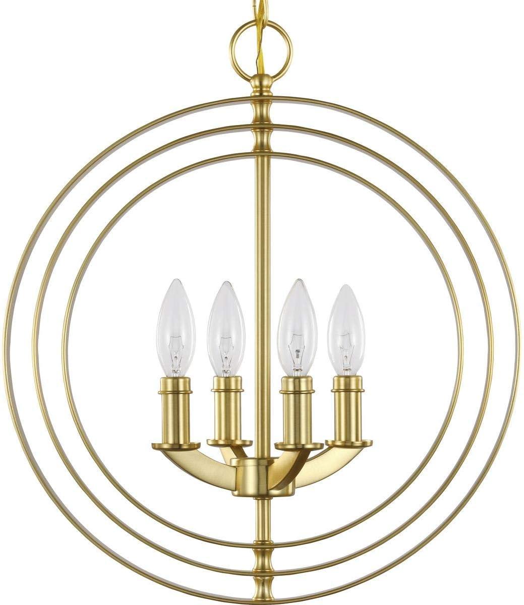 image:imageProgress Lighting Equinox Collection 4Light Satin Brass New Traditional Sphere Pendant Light