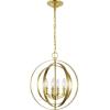 Progress Lighting Equinox Collection 4-Light Satin Brass New Traditional Sphere Pendant Light