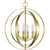 Progress Lighting Equinox Collection 4-Light Satin Brass New Traditional Sphere Pendant Light