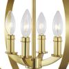 Progress Lighting Equinox Collection 4-Light Satin Brass New Traditional Sphere Pendant Light