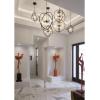 Progress Lighting Modern Pendant 1-Light Brushed Nickel Clear and Etched Glass Pendant Light