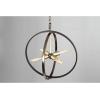 Progress Lighting Modern Pendant 1-Light Brushed Nickel Clear and Etched Glass Pendant Light