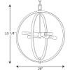 Progress Lighting Modern Pendant 1-Light Brushed Nickel Clear and Etched Glass Pendant Light
