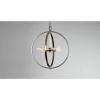 Progress Lighting Modern Pendant 1-Light Brushed Nickel Clear and Etched Glass Pendant Light