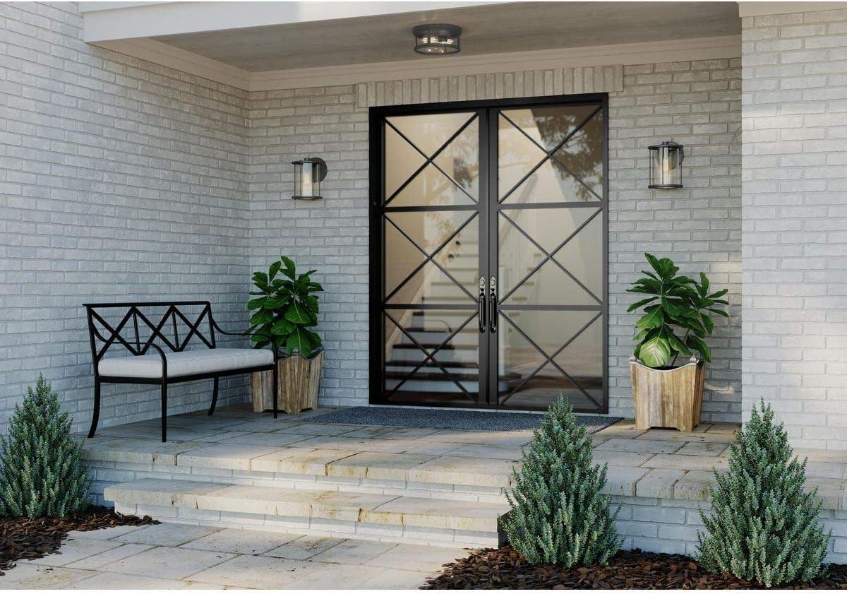 image:imageProgress Lighting Gunther Collection 2Light Clear Glass Farmhouse Outdoor Flush Mount Light Antique Bronze 575x1263x1263Bronze