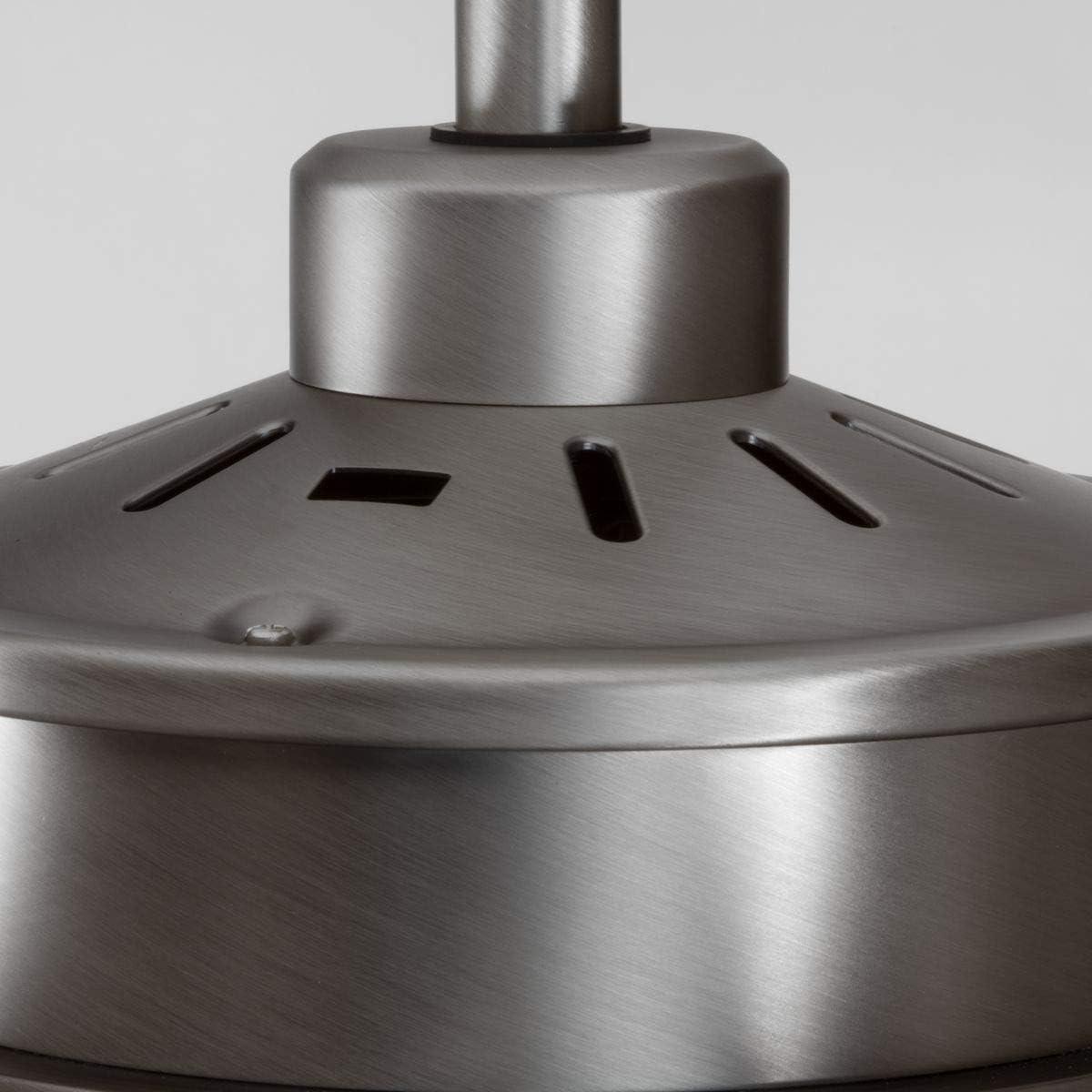 image:imageProgress Lighting P25748030K Protruding Mount 5 Toasted Oak Blades Ceiling fan with 18 watts light Forged BlackAntique Nickel