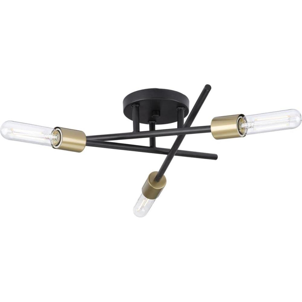 image:imageProgress Lighting P350225020 Astra Collection 3Light Modern SemiFlush Mount Light Antique Bronze