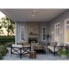 Progress Lighting Barlowe Collection 2-Light Stainless Steel Clear Seeded Glass Farmhouse Outdoor Flush Mount Ceiling Light