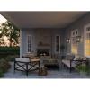 Progress Lighting Endicott Collection 1-Light Clear Seeded Glass Craftsman Outdoor Medium Wall Lantern Light Textured Black