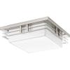 Progress Lighting Helm Collection One-Light 11″ LED Flush Mount(Nickel)